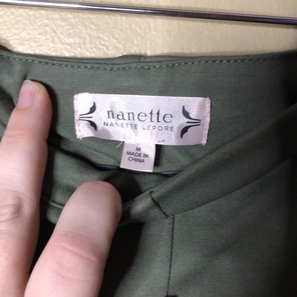 Nanette lepore green snap high waist dress pant - Picture 3 of 5
